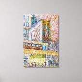 Detroit's miteinander verbundene Leben Leinwanddruck (Vorderseite)