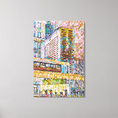 Detroit's miteinander verbundene Leben Leinwanddruck (Vorderseite)