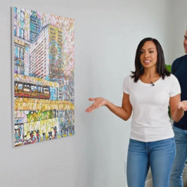 Detroit's miteinander verbundene Leben Leinwanddruck