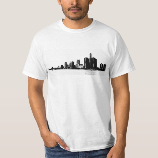 Detroitskyline-Foto T-Shirt (Vorderseite)