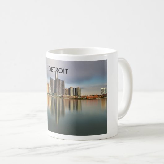 Detroitskyline-Tasse Kaffeetasse (VorderseiteRechts)