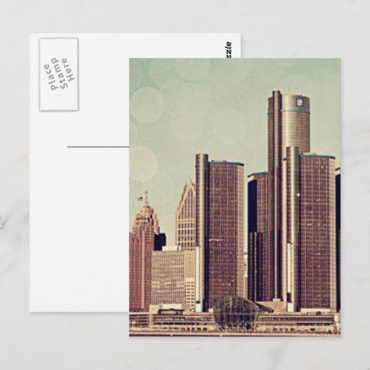 DETROT POSTKARTE (Vorne/Hinten)