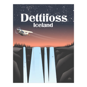 Dettifoss Island Reiseplakat Fotodruck
