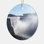 Dettifoss Wasserfall in Vatnajokull NP - Island Keramik Ornament (Links)