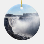 Dettifoss Wasserfall in Vatnajokull NP - Island Keramik Ornament (Hinten)