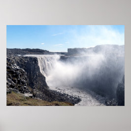Dettifoss Wasserfall in Vatnajokull NP - Island Poster