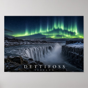 Dettifoss Wasserfall Island A4 Poster