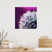 Deu auf Lila rosa Dandalion Macro Abstrakt Poster (Küche)