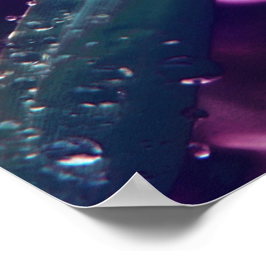 Deu auf Lila rosa Leaf Macro Abstrakt Poster (Ecke)