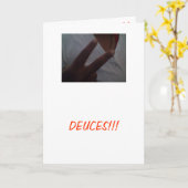 Deuces! Break-up-Grußkarte Karte (Gelbe Blume)