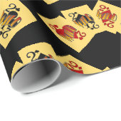 Deuces Wild Card Play Wrapping Paper Geschenkpapier (Rolleneckpunkt)