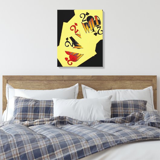 Deuces Wild Poker auf Leinwand (Insitu (Schlafzimmer))