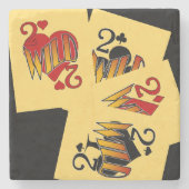 Deuces Wild Stone Untersetzer Set (Vorderseite)