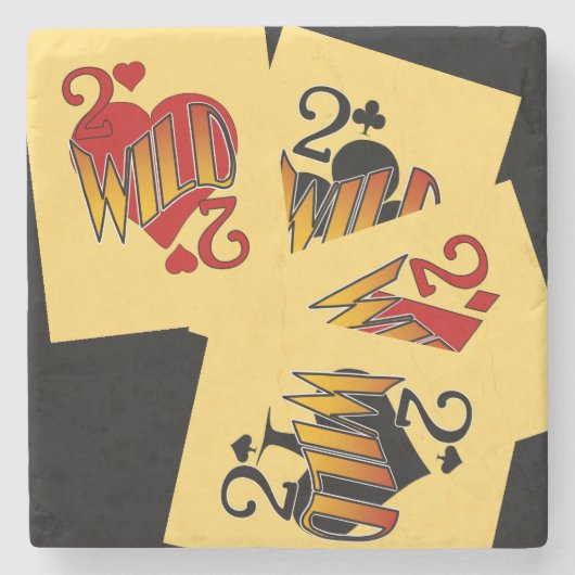 Deuces Wild Stone Untersetzer Set (Vorderseite)