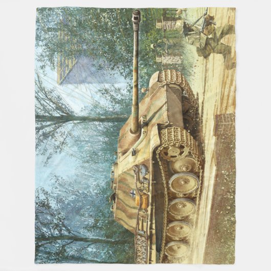 DEUMAN TIGER TANK FLEECEDECKE (Vorderseite)