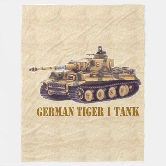 DEUMAN TIGER TANK FLEECEDECKE (Vorderseite)