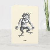 Deumus A Humanoid Devil With Rooster Feet  Karte (Rückseite)