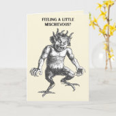 Deumus A Humanoid Devil With Rooster Feet  Karte (Gelbe Blume)