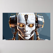 Deus Ex Machina White Gold Roboter Porträt