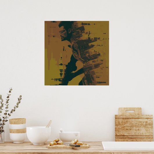 Deus Ex Mankind dividiert v2 Poster (Küche)