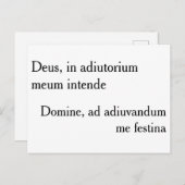 Deus, in adiutorium meum intende - postcard postkarte (Vorne/Hinten)