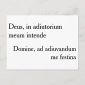 Deus, in adiutorium meum intende - postcard postkarte (Vorderseite)