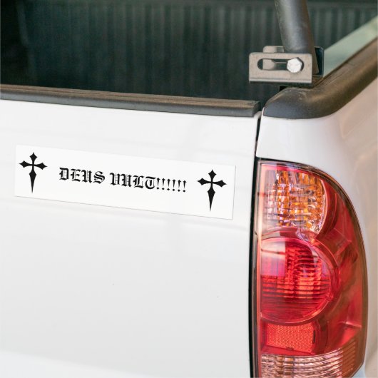 Deus vult Autoaufkleber (Auf Lkw)