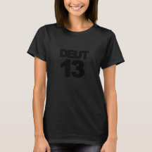 DEUT13 - Blk on Blk-Smaller Logo T - Shirt