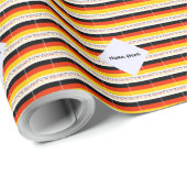 Deutchland and German Flag Tiled Personalized Geschenkpapier (Rolleneckpunkt)