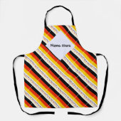 Deutchland and German Flag Tiled with Your Name Schürze (Vorderseite)
