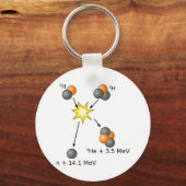 Deuterium Tritium Fusion Schlüsselanhänger (Vorderseite)