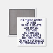 Deuteronomie 11:18 magnet (Vorderseite/Rückseite)