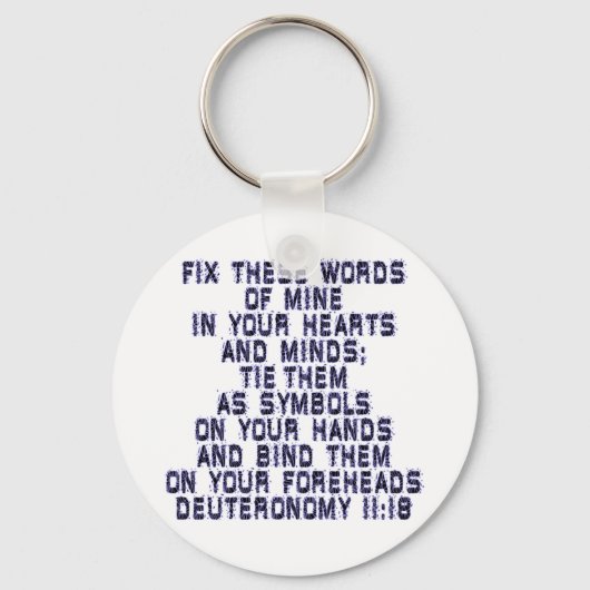 Deuteronomie 11:18 schlüsselanhänger (Vorderseite)