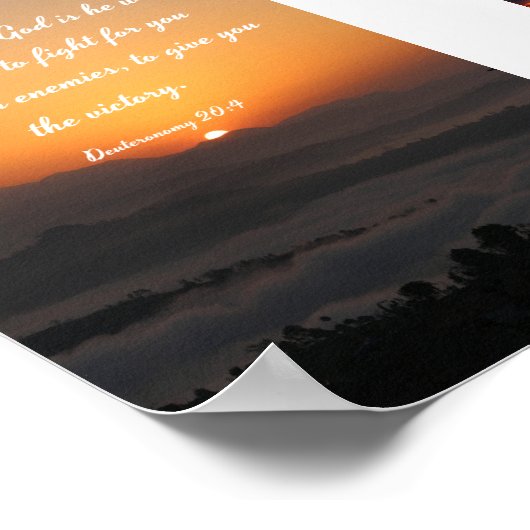 Deuteronomie 20:4 - Bibel Poster (Ecke)