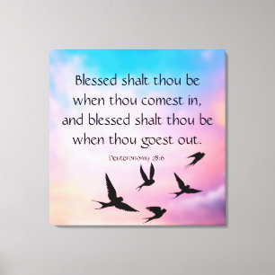 Deuteronomie 28:6 leinwanddruck