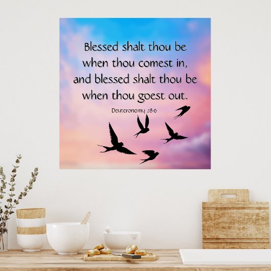 Deuteronomie 28:6 poster (Küche)