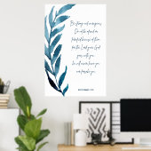 Deuteronomie 31:6, Bibel Verse Print, stark Poster (Heimbüro)