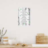 Deuteronomie 31:6 Bibelverse Bibel Bäume Poster (Küche)