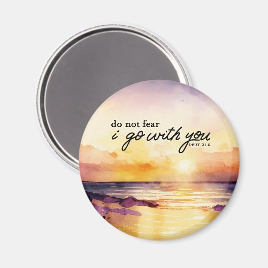 Deuteronomie 31:6 Keine Angst, ich gehe mit deiner Magnet (Vorderseite/Rückseite)