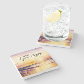 Deuteronomie 31:6 Keine Angst, ich gehe mit deiner Steinuntersetzer (Seitenansicht)