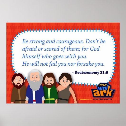 Deuteronomie 31:6 poster (Vorne)