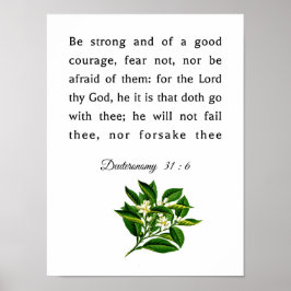 Deuteronomie 31: 6 poster