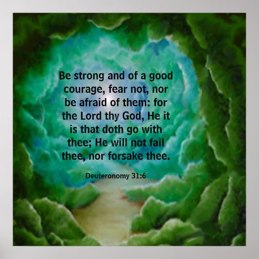 Deuteronomie 31:6 Poster (Vorne)