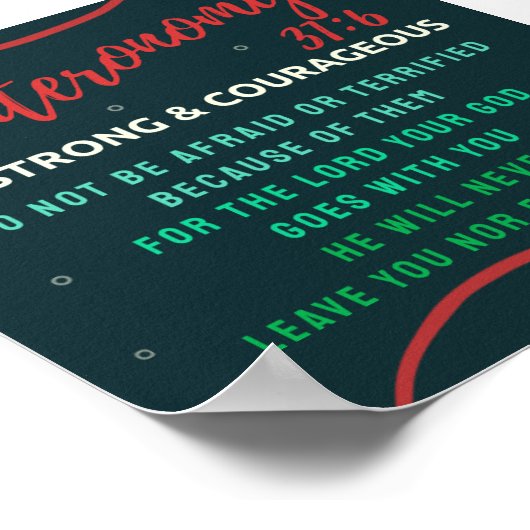 Deuteronomie 31:6 poster (Ecke)