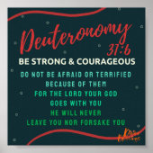 Deuteronomie 31:6 poster (Vorne)
