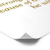 Deuteronomie 31:6 Proud Horse Bible Verse Print Poster (Ecke)