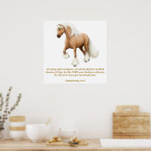 Deuteronomie 31:6 Proud Horse Bible Verse Print Poster (Küche)