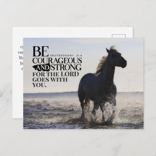 Deuteronomie 31:6 Sei mutig und stark Postkarte (Vorne/Hinten)