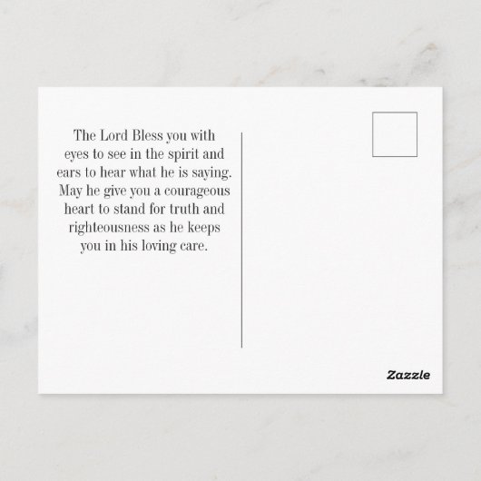 Deuteronomie 31:6 Sei mutig und stark Postkarte (Rückseite)