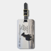 Deuteronomie 31:6 stark und mutig sein, Pferd Gepäckanhänger (Vorderseite vertikal)